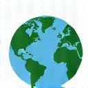 Icona del pianeta Terra con un cuore.